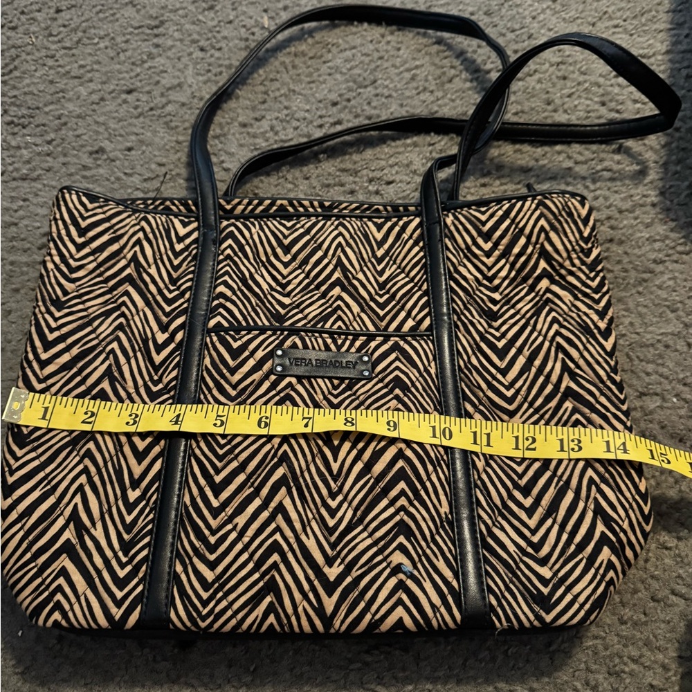 Vera Bradley Black and Tan Chevron Tote